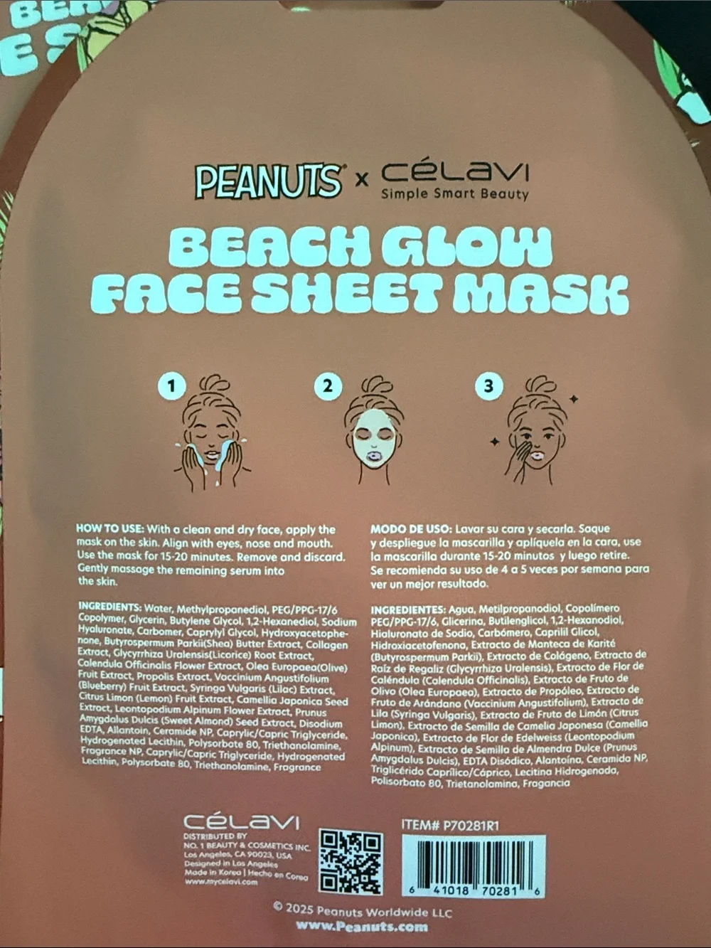 SNOOPY On The Beach Peanuts Tweezer Trio, Beach Glow Face Masks BONUS KEYCHAIN - Picture 5 of 9